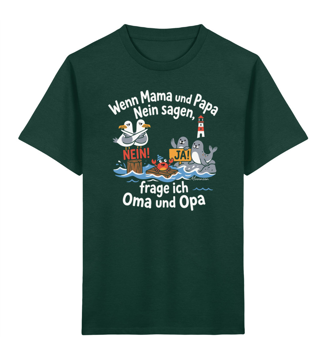 Frage ich Oma und Opa · Kinder Premium Bio T-Shirt-Kinder Premium Bio T-Shirt-Glazed Green-3/4-Mooinzen