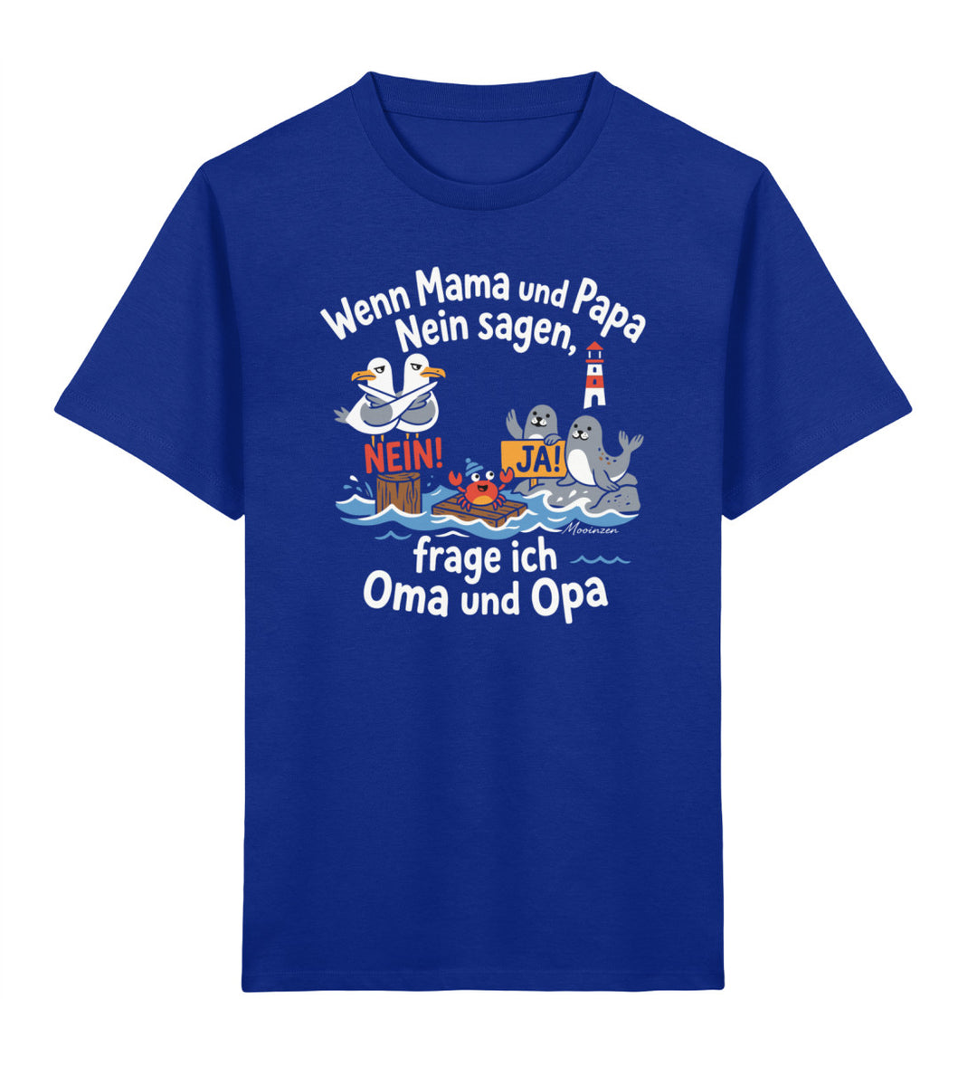 Frage ich Oma und Opa · Kinder Premium Bio T-Shirt-Kinder Premium Bio T-Shirt-Royal Blue-3/4-Mooinzen