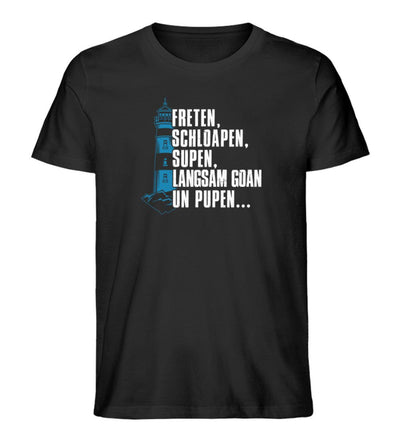 Freten Schloapen · Herren Premium Bio T-Shirt-Herren Premium Bio T-Shirt-Black-XS-Mooinzen