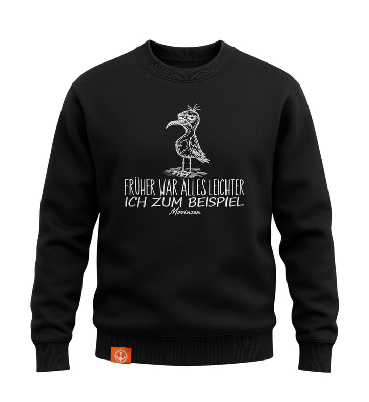Früher Alles Leichter · Unisex Signature Premium Bio Sweatshirt-Unisex Signature Bio Sweatshirt-black-beauty-S-Mooinzen