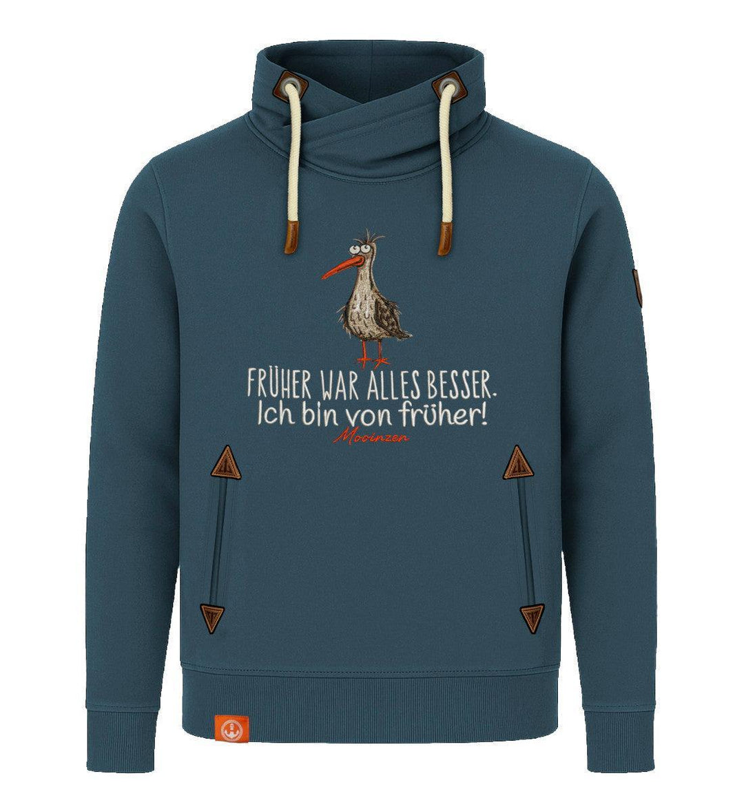 Früher war Alles besser! · Unisex Bio Schalkragen Sweatshirt (ohne Kapuze)-Unisex Bio Schalkragen Sweatshirt-stargazer-S-Mooinzen