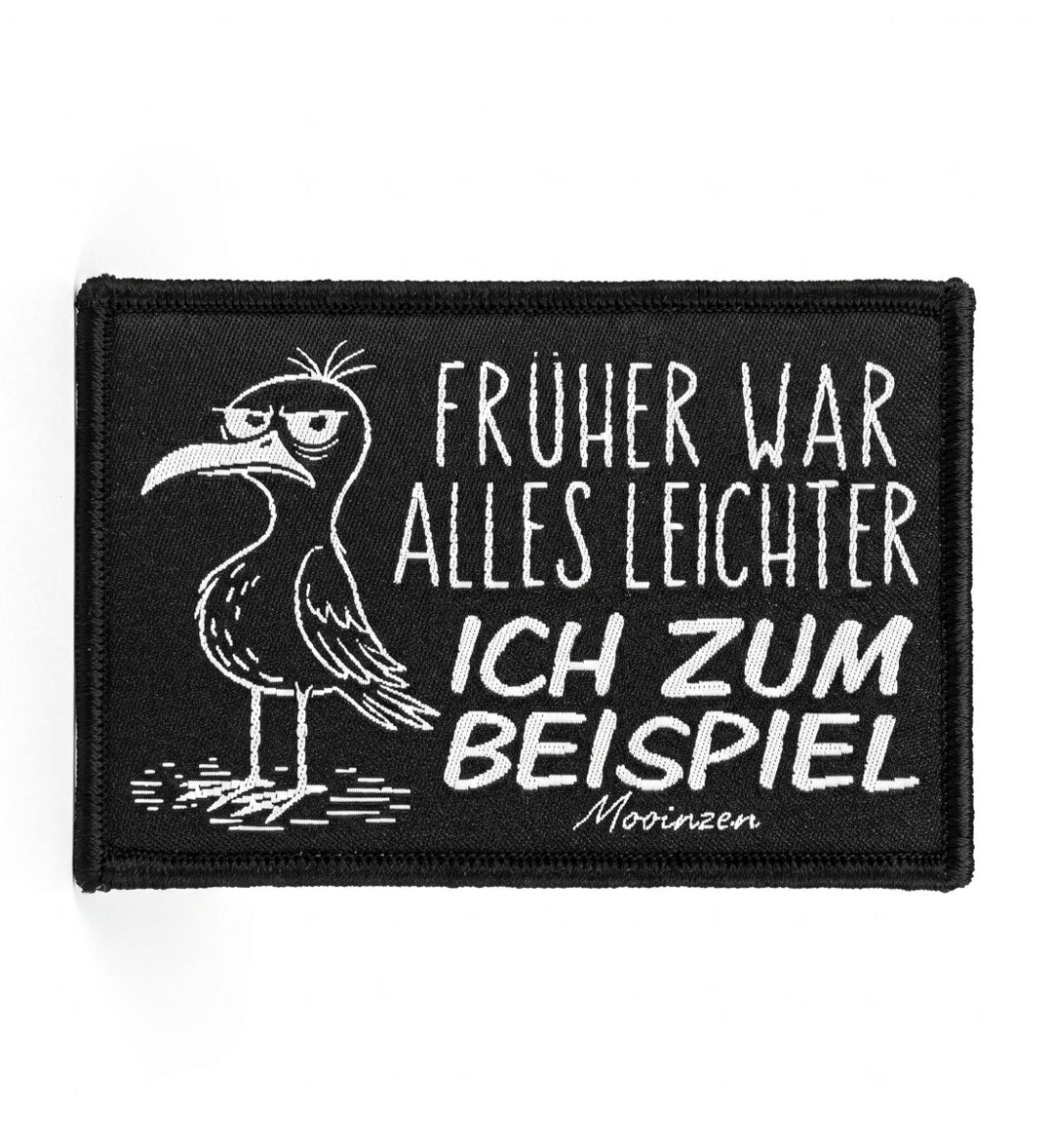 Früher war Alles leichter, ich zum Beispiel · Klettwattpatch-Klettwatt Patch-black-9x6-Mooinzen