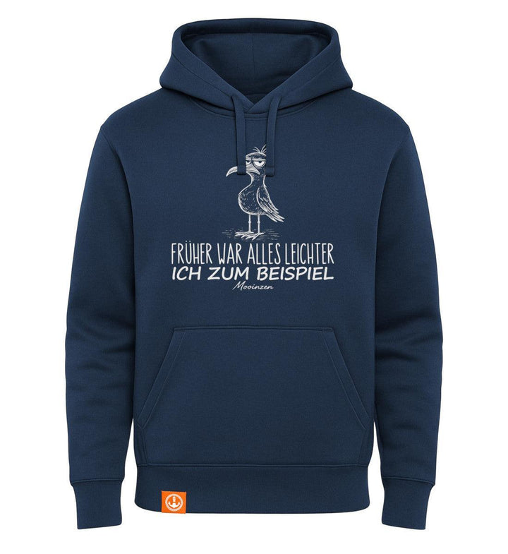 Früher war alles leichter · Unisex Signature Bio Hoodie-Unisex Signature Bio Hoodie-dress-blue-S-Mooinzen