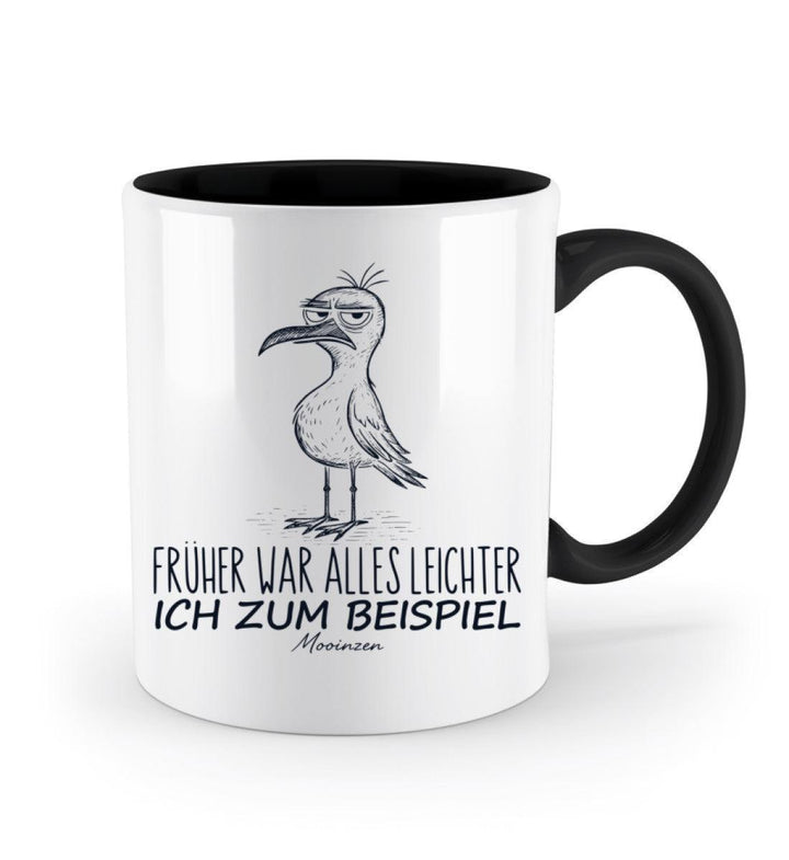 Früher war alles leichter, ich zum Beispiel · Keramiktasse Zweifarbig-Keramik Tasse Zweifarbig-Mooinzen
