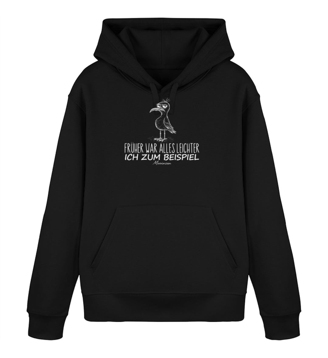 Früher war alles leichter, ich zum Beispiel · Unisex Bio Hoodie-Unisex Bio Hoodie-Black-XS-Mooinzen