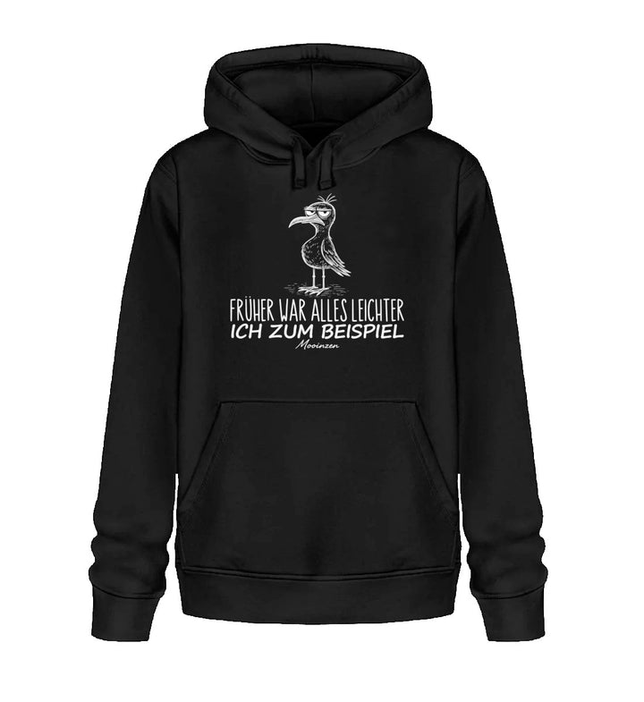 Früher war alles leichter, ich zum Beispiel · Unisex Bio Hoodie-Unisex Bio Hoodie-Black-XS-Mooinzen