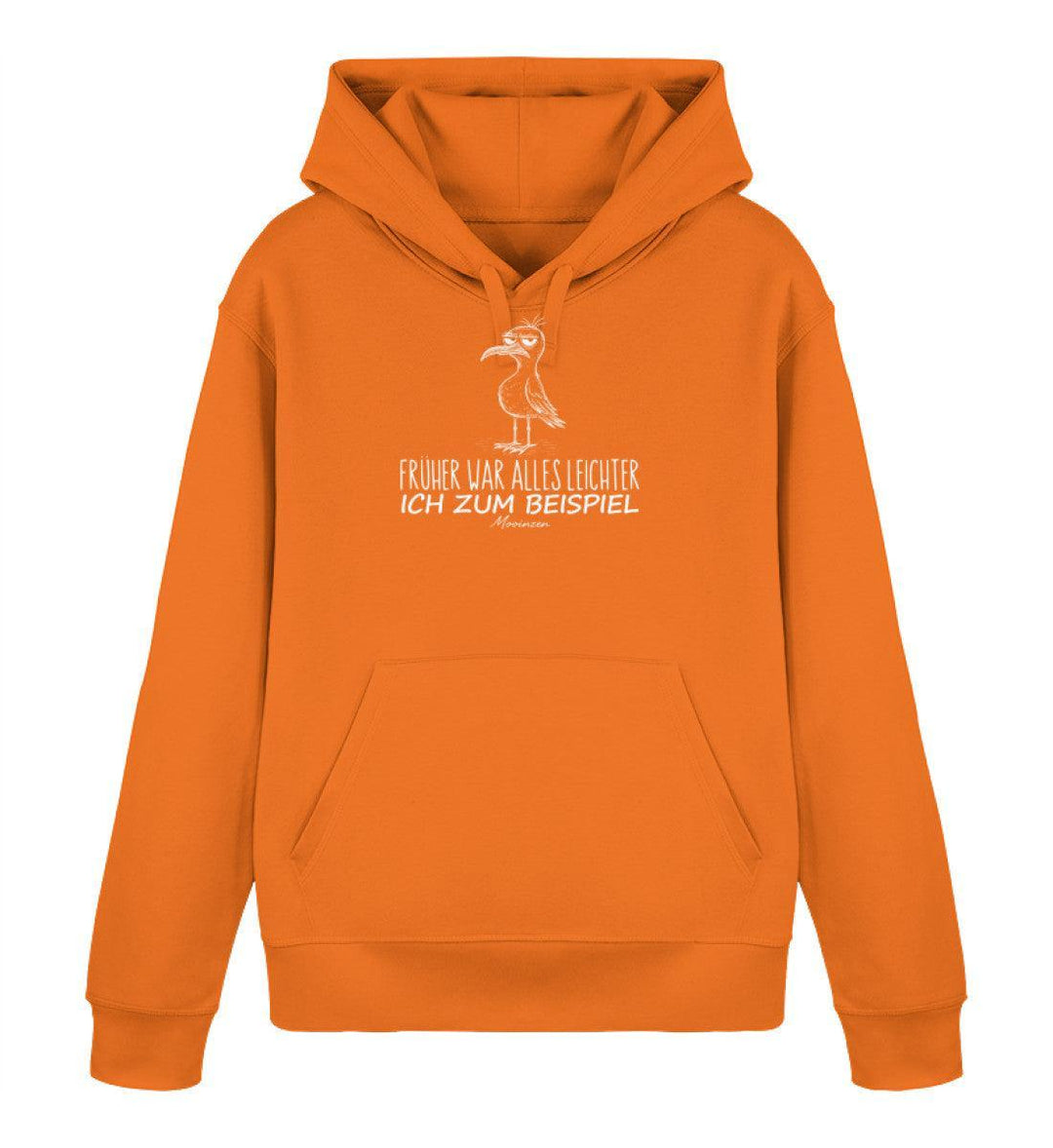Früher war alles leichter, ich zum Beispiel · Unisex Bio Hoodie-Unisex Bio Hoodie-Bright Orange-XS-Mooinzen