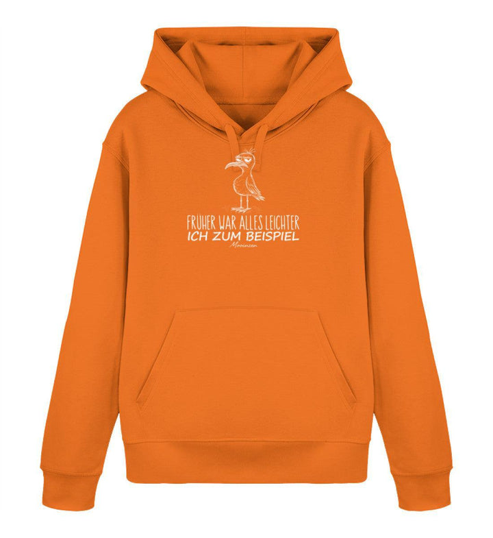 Früher war alles leichter, ich zum Beispiel · Unisex Bio Hoodie-Unisex Bio Hoodie-Bright Orange-XS-Mooinzen