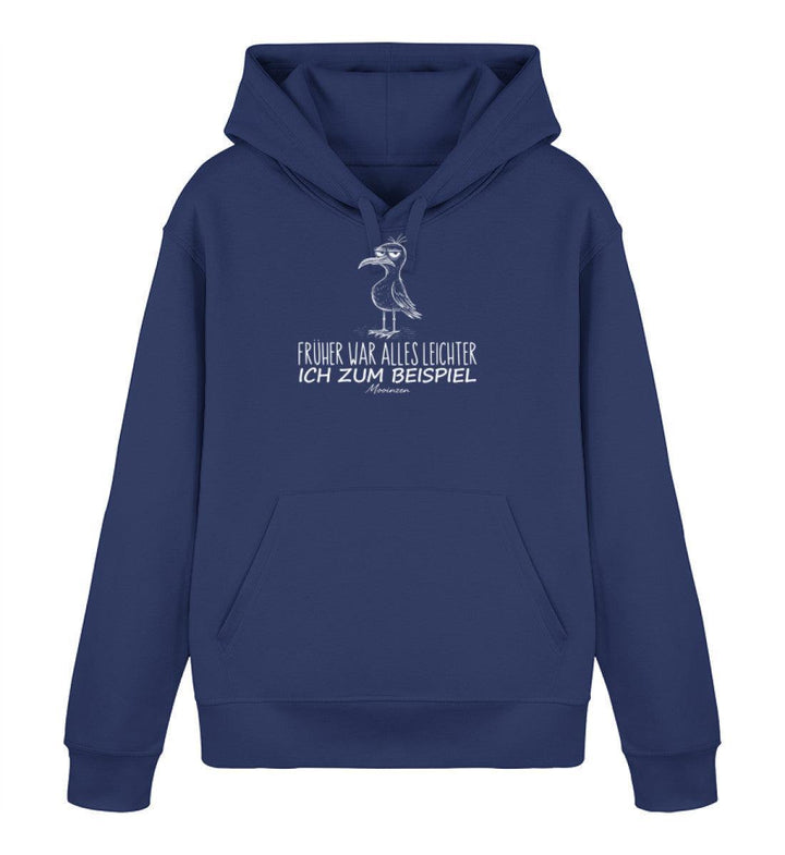 Früher war alles leichter, ich zum Beispiel · Unisex Bio Hoodie-Unisex Bio Hoodie-French Navy-XS-Mooinzen