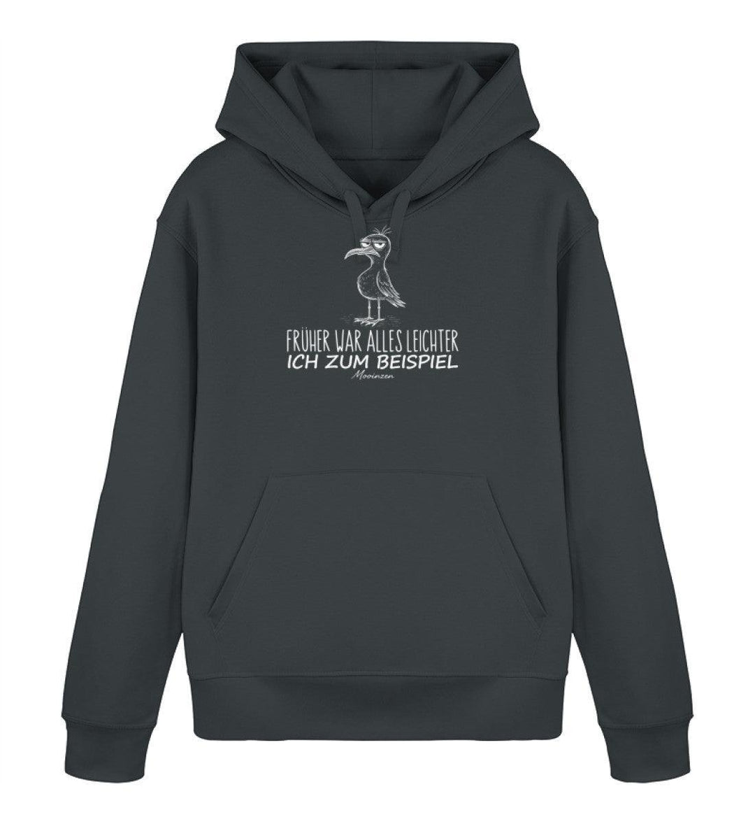 Früher war alles leichter, ich zum Beispiel · Unisex Bio Hoodie-Unisex Bio Hoodie-India Ink Grey-XS-Mooinzen
