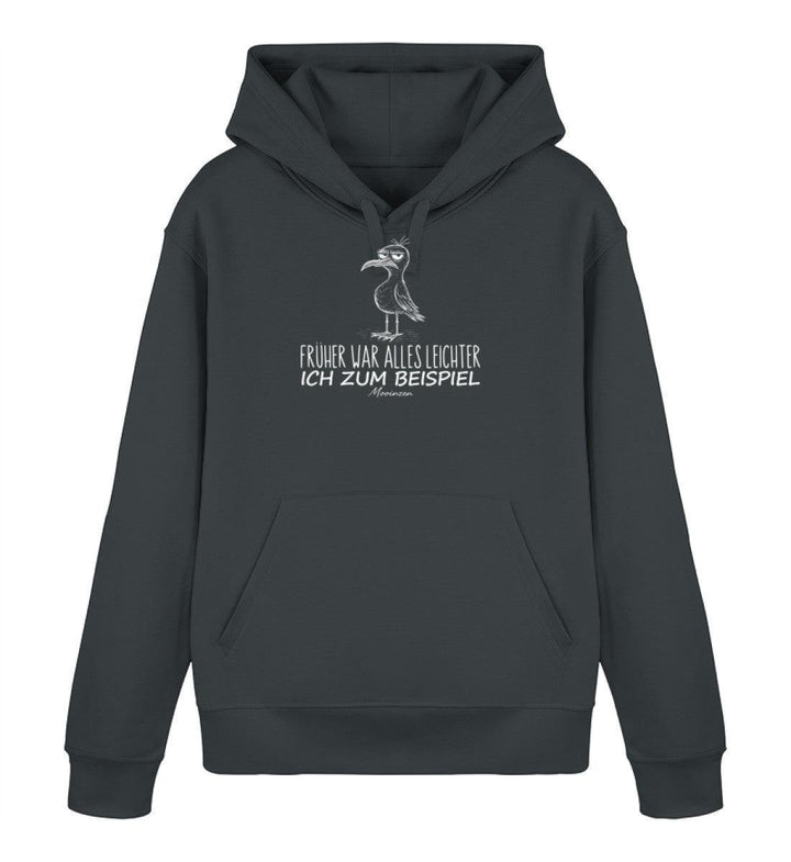 Früher war alles leichter, ich zum Beispiel · Unisex Bio Hoodie-Unisex Bio Hoodie-India Ink Grey-XS-Mooinzen