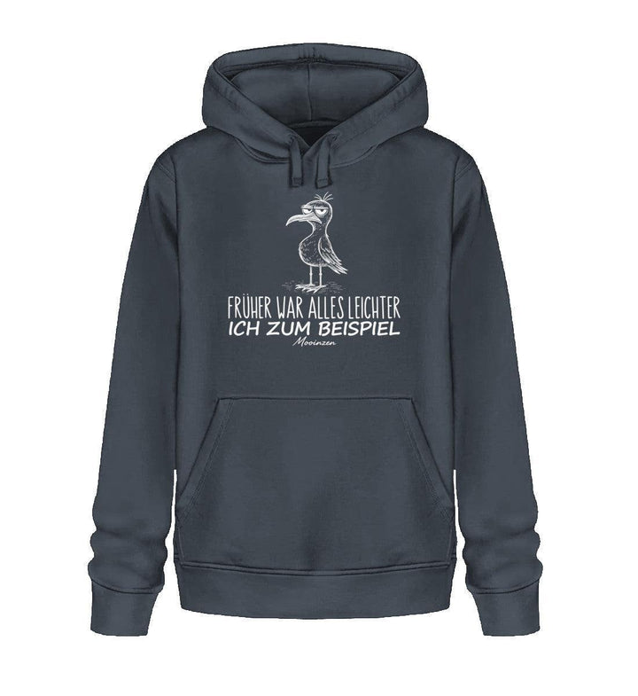 Früher war alles leichter, ich zum Beispiel · Unisex Bio Hoodie-Unisex Bio Hoodie-India Ink Grey-XS-Mooinzen