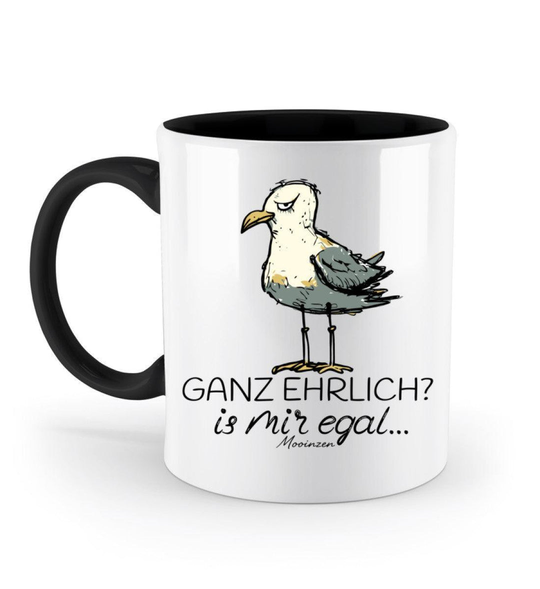 Ganz Ehrlich? Is Mir Egal... · Keramiktasse Zweifarbig-Keramik Tasse Zweifarbig-Black-330ml-Mooinzen