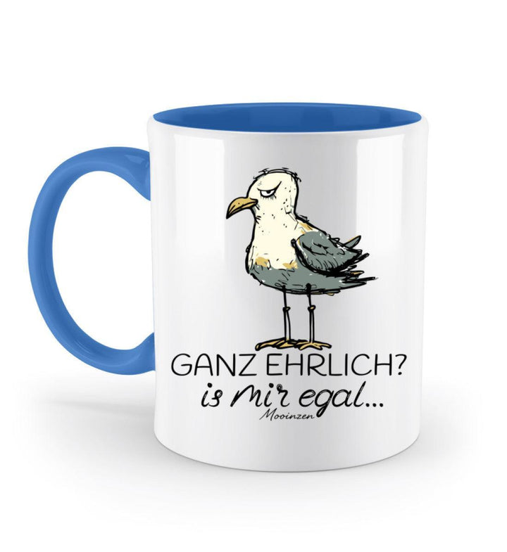 Ganz Ehrlich? Is Mir Egal... · Keramiktasse Zweifarbig-Keramik Tasse Zweifarbig-Blue-330ml-Mooinzen