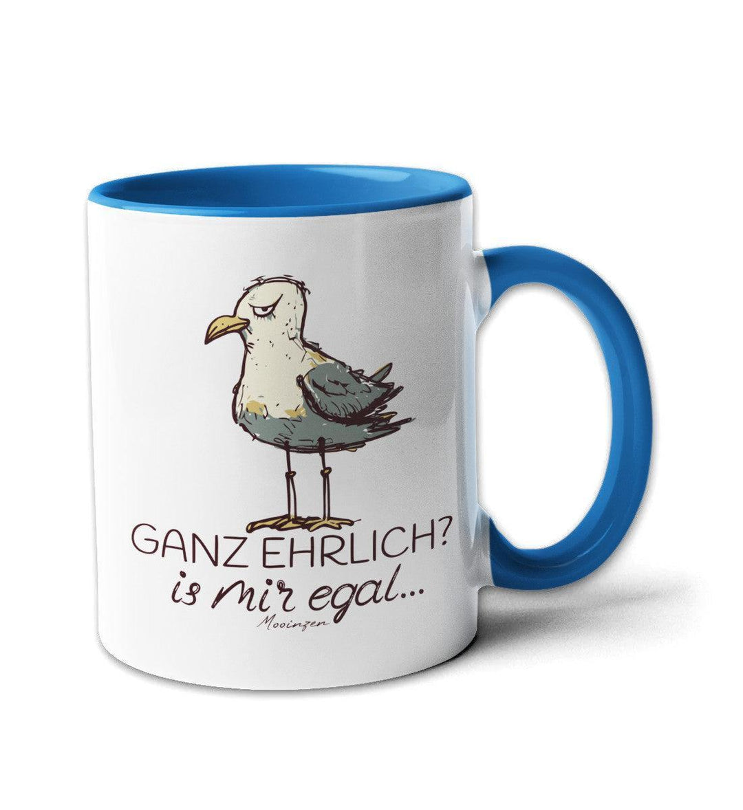 Ganz Ehrlich? Is Mir Egal... · Keramiktasse Zweifarbig-Keramik Tasse zweifarbig-blau-330ml-Mooinzen