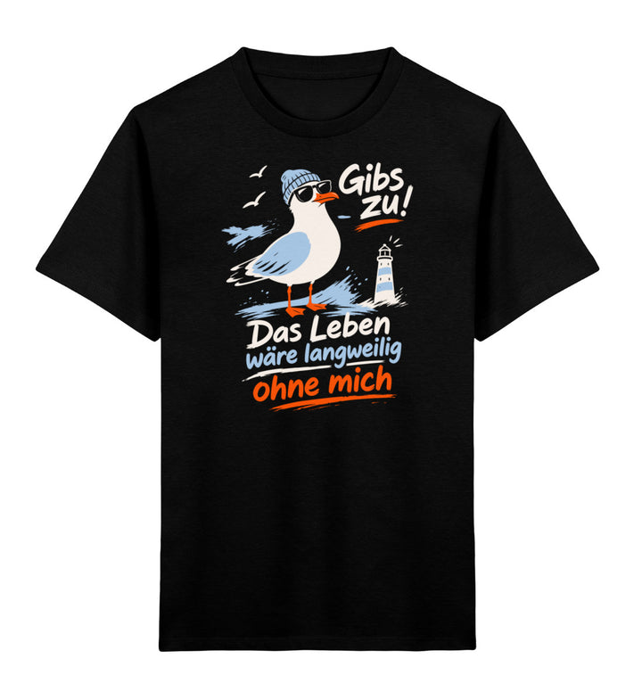 Gibs zu! Das Leben wäre ohne mich langweilig · Kinder Premium Bio T-Shirt-Kinder Premium Bio T-Shirt-Black-3/4-Mooinzen