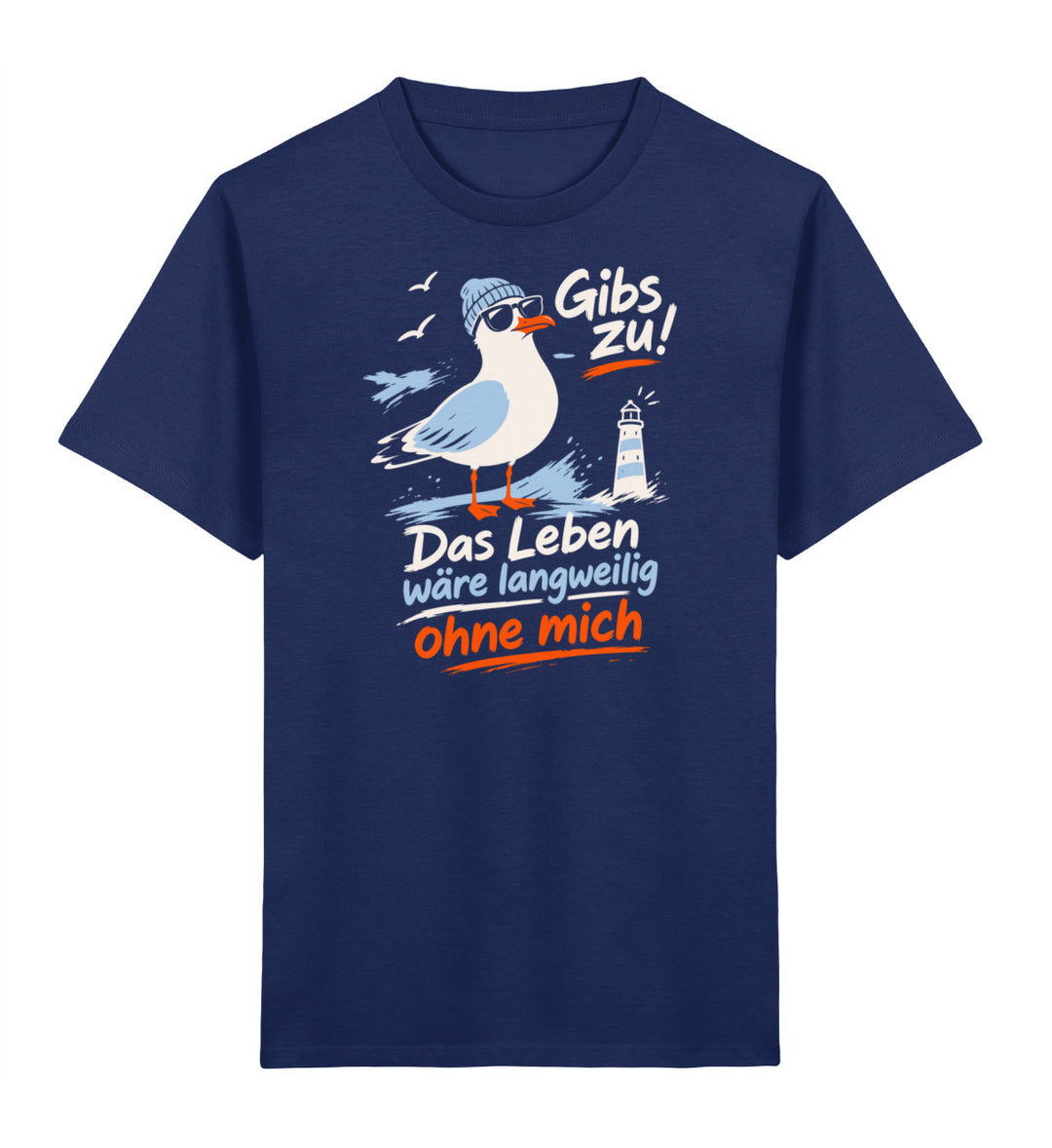 Gibs zu! Das Leben wäre ohne mich langweilig · Kinder Premium Bio T-Shirt-Kinder Premium Bio T-Shirt-French Navy-3/4-Mooinzen