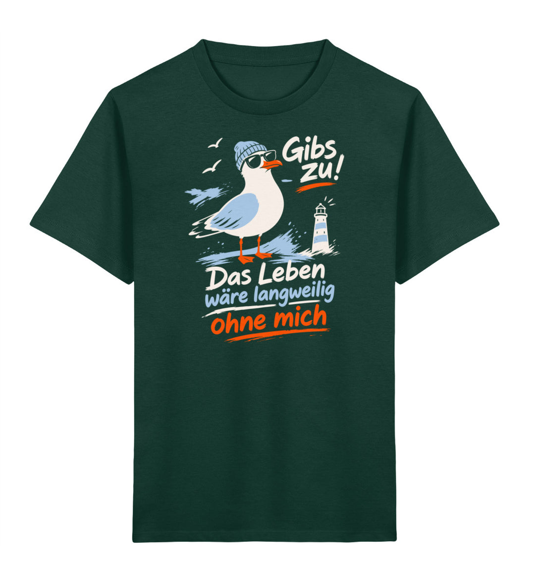 Gibs zu! Das Leben wäre ohne mich langweilig · Kinder Premium Bio T-Shirt-Kinder Premium Bio T-Shirt-Glazed Green-3/4-Mooinzen