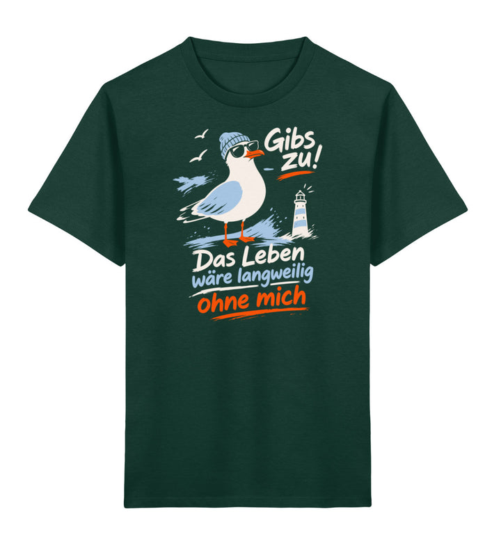 Gibs zu! Das Leben wäre ohne mich langweilig · Kinder Premium Bio T-Shirt-Kinder Premium Bio T-Shirt-Glazed Green-3/4-Mooinzen