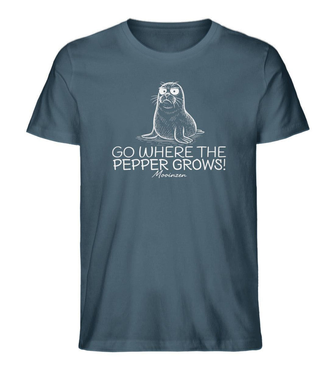 Go where the Pepper grows · Herren Premium Bio T-Shirt-Herren Premium Bio T-Shirt-Stargazer-XS-Mooinzen