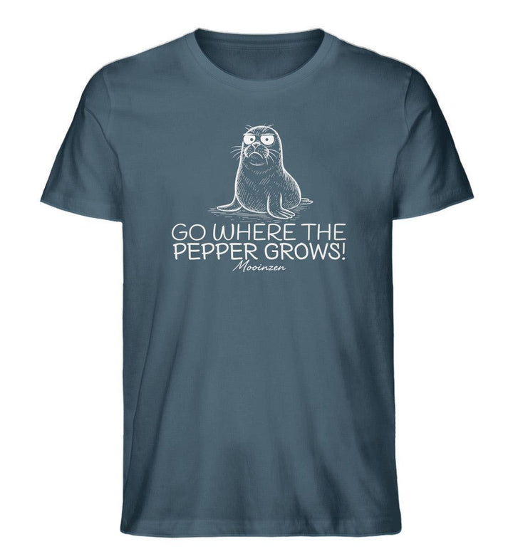 Go where the Pepper grows · Herren Premium Bio T-Shirt-Herren Premium Bio T-Shirt-Stargazer-XS-Mooinzen
