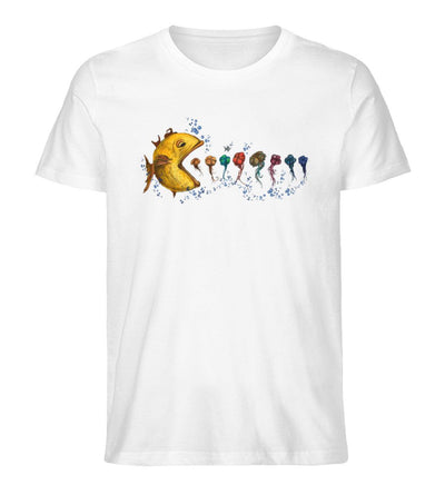 Großer Fisch Quallen · Herren Premium Bio T-Shirt-Herren Premium Bio T-Shirt-White-XS-Mooinzen