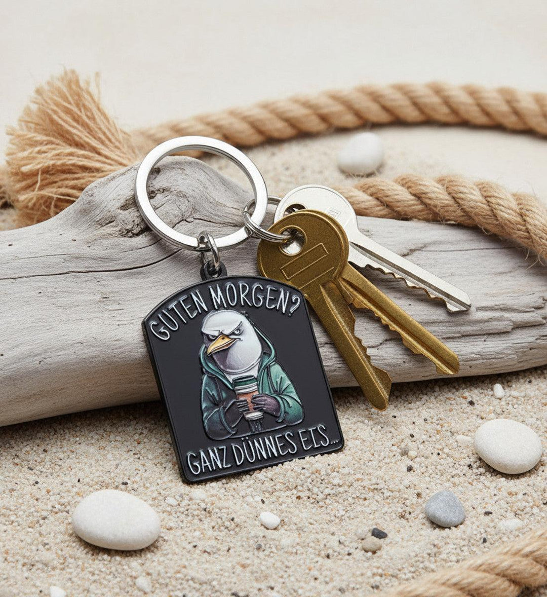 Guten Morgen Ganz Dünnes Eis · Anhänger-Emaille Anhänger-Mooinzen