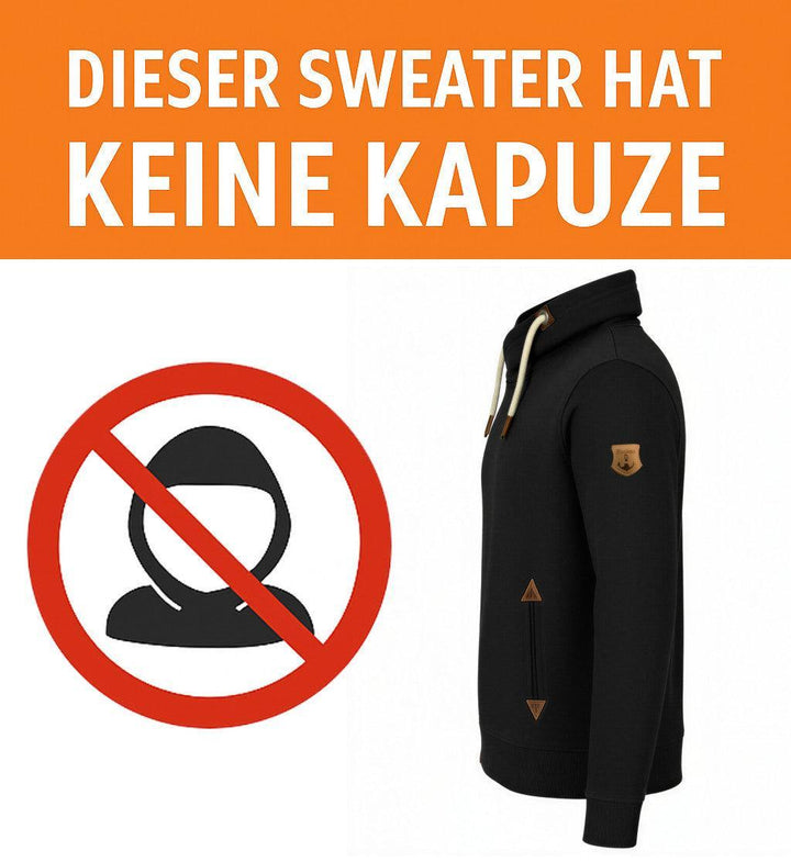 Guten Morgen? Ganz dünnes Eis... · Unisex Bio Schalkragen Sweatshirt (ohne Kapuze)-Unisex Bio Schalkragen Sweatshirt-Mooinzen