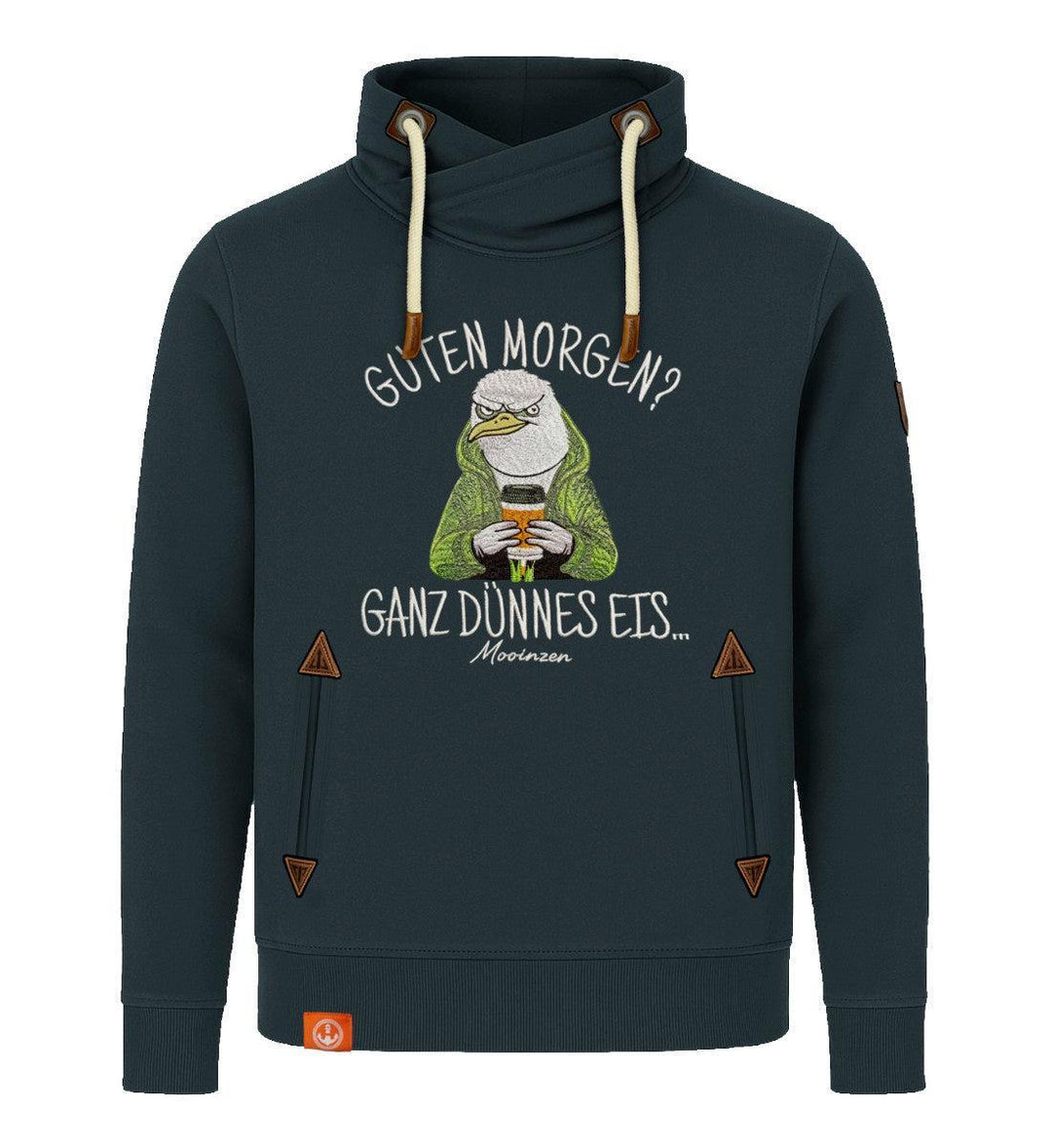 Guten Morgen? Ganz dünnes Eis... · Unisex Bio Schalkragen Sweatshirt (ohne Kapuze)-Unisex Bio Schalkragen Sweatshirt-magical-forest-S-Mooinzen