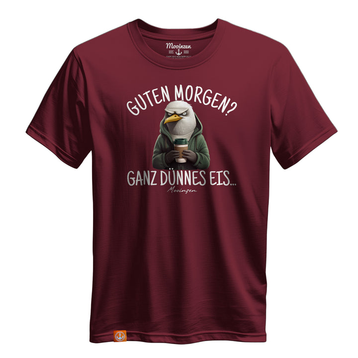 Guten Morgen? ganz dünnes Eis.. · Unisex Premium Bio T-Shirt-Unisex Premium Bio T-Shirt-tibetan-red-S-Mooinzen