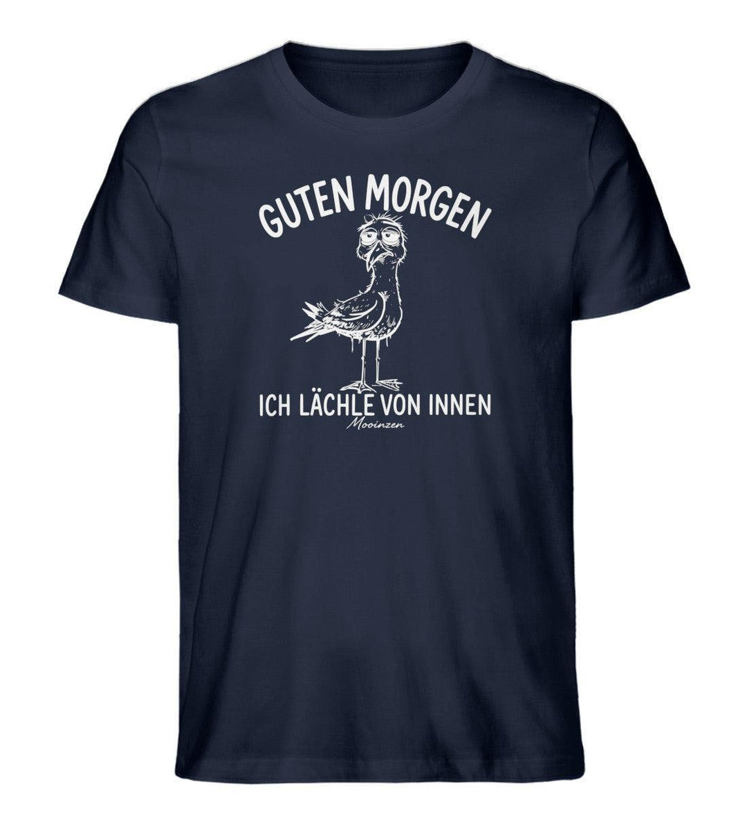 Guten Morgen - ich lächle von innen · Herren Premium Bio T-Shirt-Herren Premium Bio T-Shirt-French Navy-XS-Mooinzen