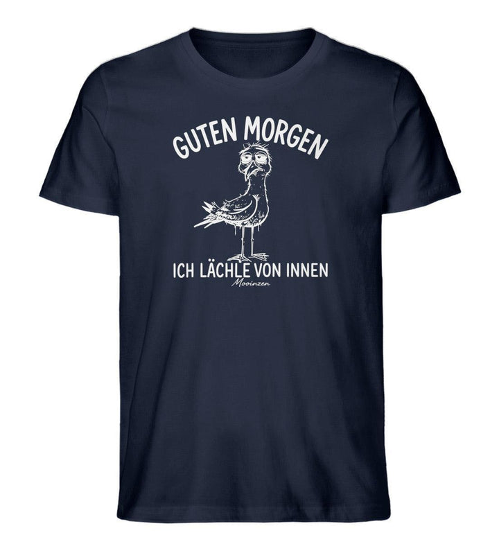 Guten Morgen - ich lächle von innen · Herren Premium Bio T-Shirt-Herren Premium Bio T-Shirt-French Navy-XS-Mooinzen