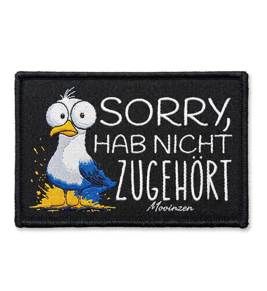 Hab nicht zugehört · Klettwattpatch V2-Klettwatt Patch-black-9x6-Mooinzen