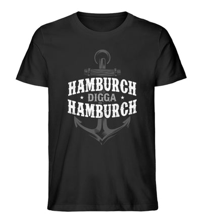 Hamburch Digga · Herren Premium Bio T-Shirt-Herren Premium Bio T-Shirt-Black-XS-Mooinzen