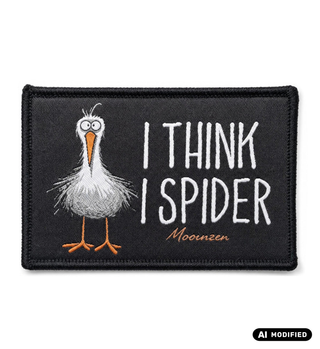 I Think I Spider · Klettpatch V2-Klettwatt Patch-black-9x6-Mooinzen