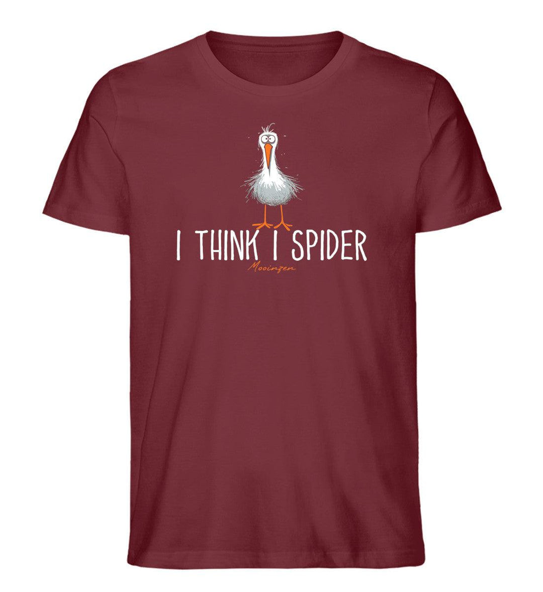 I think I spider! · Herren Premium Bio T-Shirt-Herren Premium Bio T-Shirt-Burgundy-XS-Mooinzen