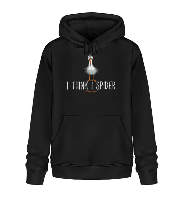 I think I spider · Unisex Bio Hoodie-Unisex Bio Hoodie-Black-XS-Mooinzen