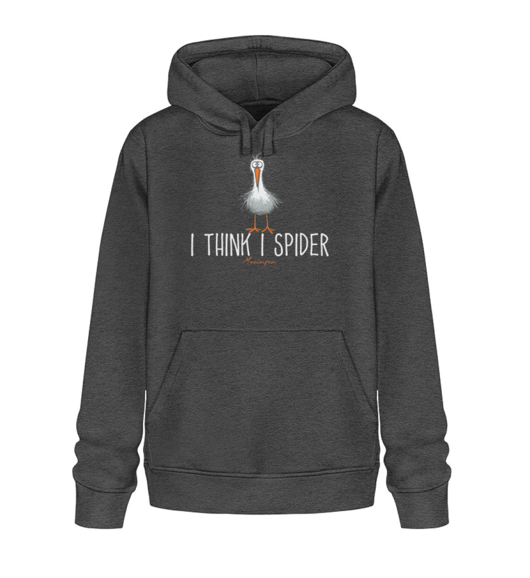 I think I spider · Unisex Bio Hoodie-Unisex Bio Hoodie-Dark Heather Grey-XS-Mooinzen