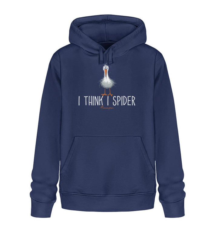 I think I spider · Unisex Bio Hoodie-Unisex Bio Hoodie-French Navy-XS-Mooinzen