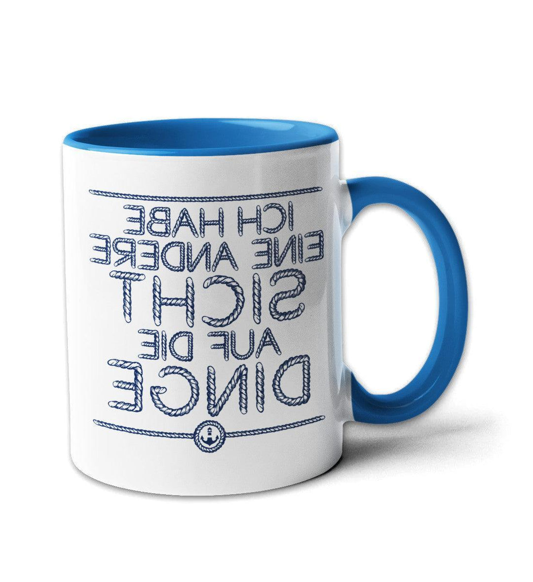 Ich Habe Eine Andere Sicht · Keramiktasse Zweifarbig-Keramik Tasse zweifarbig-blau-330ml-Mooinzen