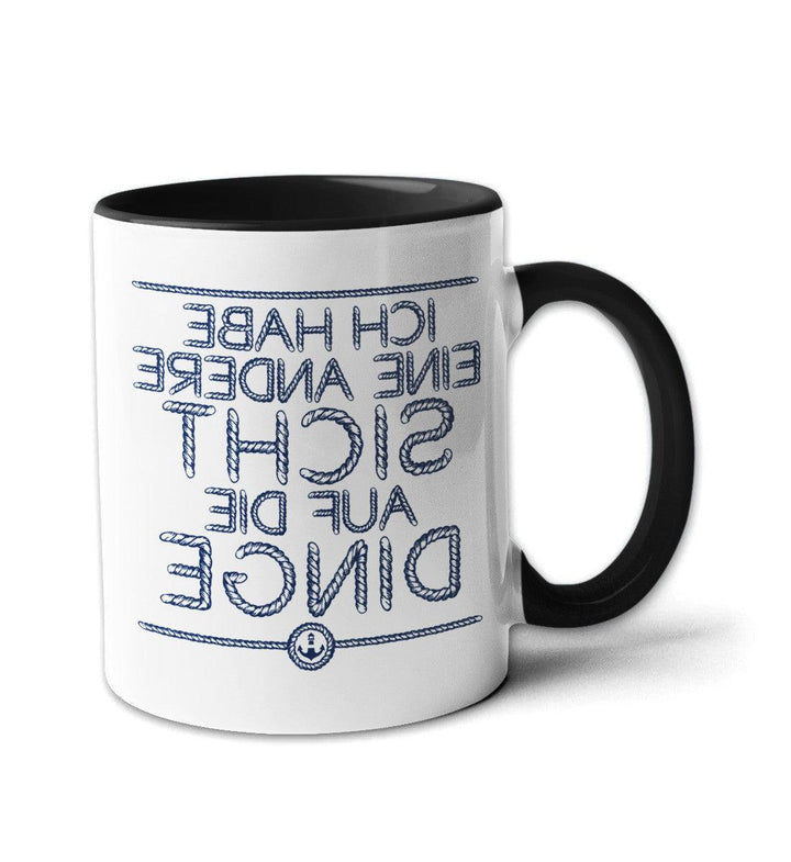 Ich Habe Eine Andere Sicht · Keramiktasse Zweifarbig-Keramik Tasse zweifarbig-schwarz-330ml-Mooinzen
