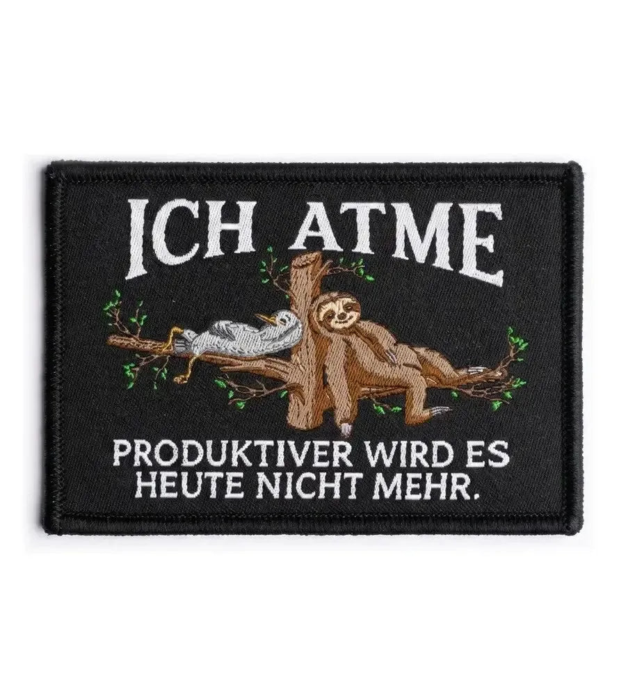 Ich atme, produktiver wird es nicht · Klettwattpatch V2-Klettwatt Patch-black-9x6-Mooinzen