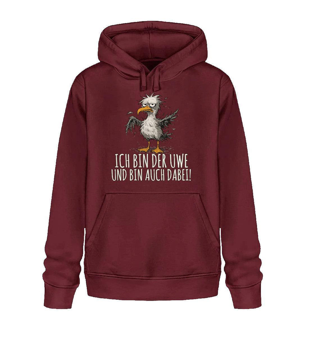 Ich bin der Uwe und bin auch dabei · Unisex Bio Hoodie-Unisex Bio Hoodie-Burgundy-XS-Mooinzen