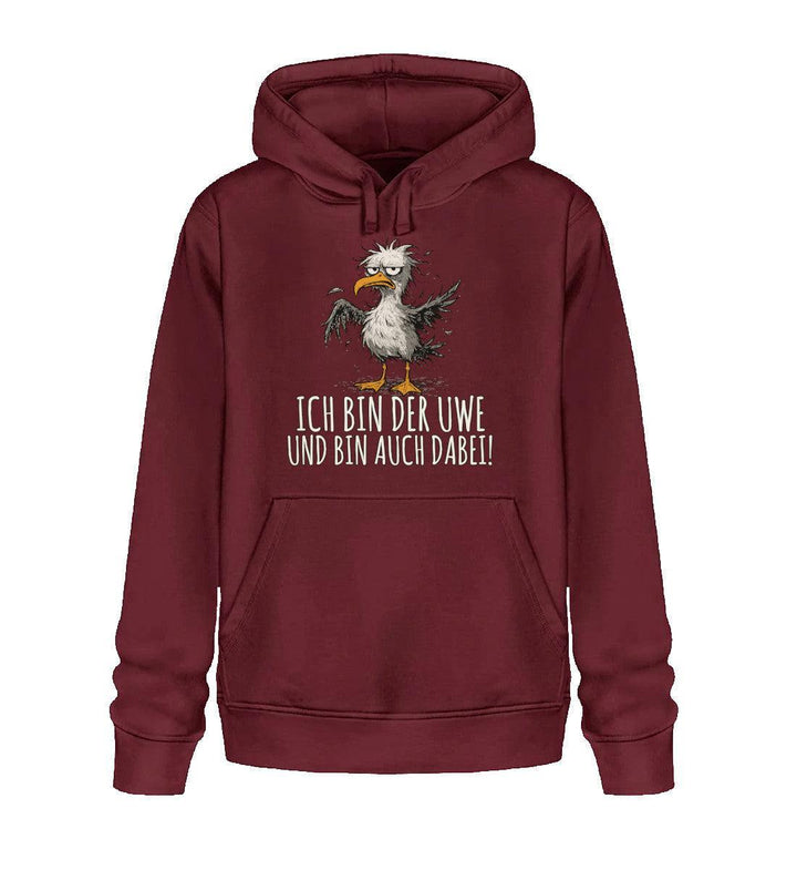 Ich bin der Uwe und bin auch dabei · Unisex Bio Hoodie-Unisex Bio Hoodie-Burgundy-XS-Mooinzen