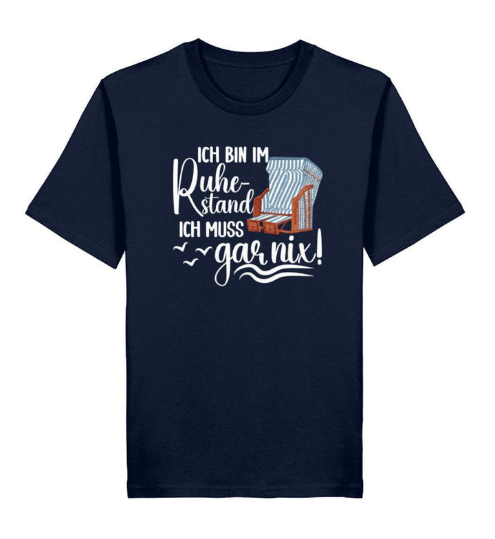 Ich bin im Ruhestand gar nix · Herren Premium Bio T-Shirt-Herren Premium Bio T-Shirt-French Navy-XS-Mooinzen