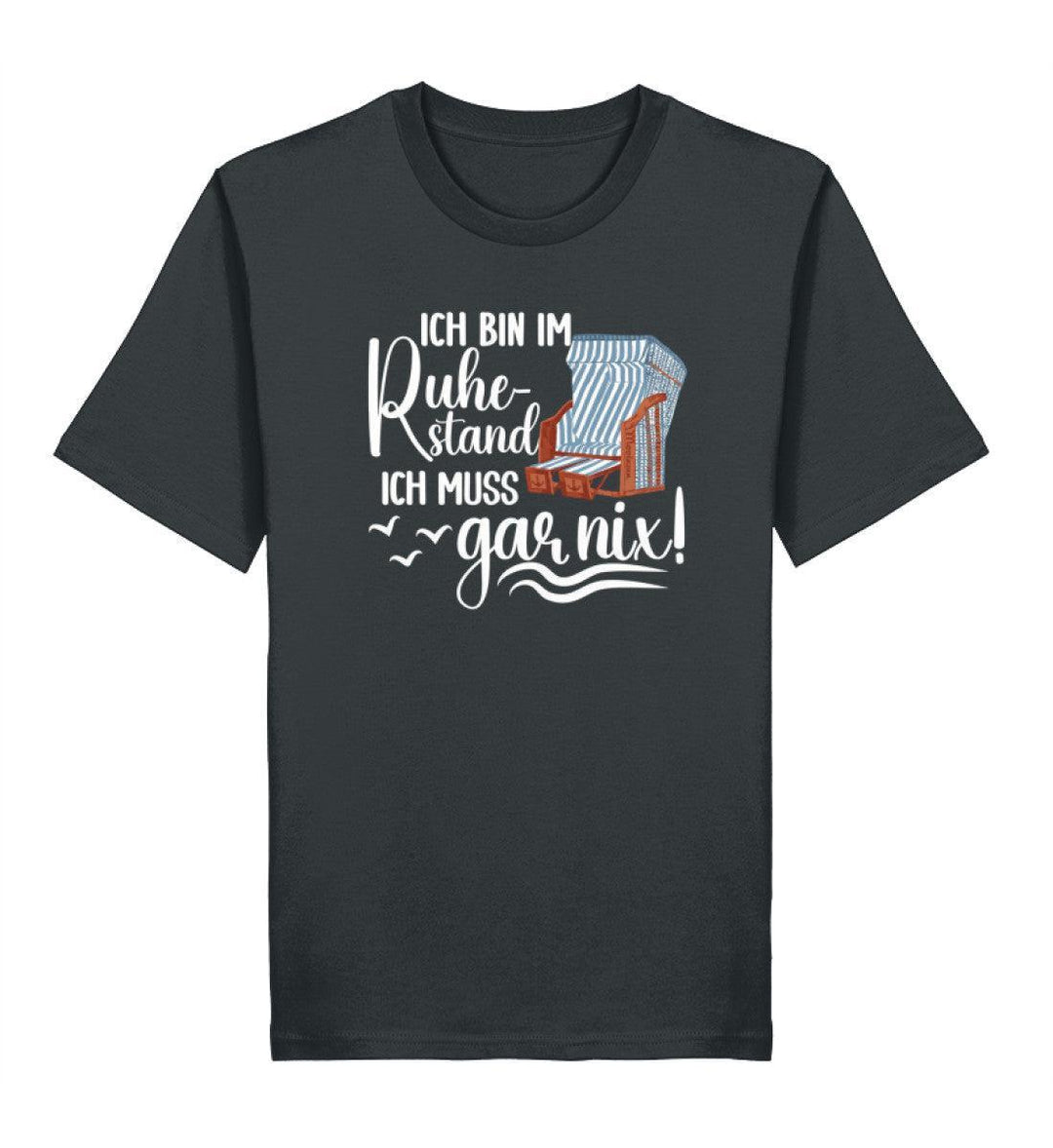 Ich bin im Ruhestand gar nix · Herren Premium Bio T-Shirt-Herren Premium Bio T-Shirt-India Ink Grey-XS-Mooinzen