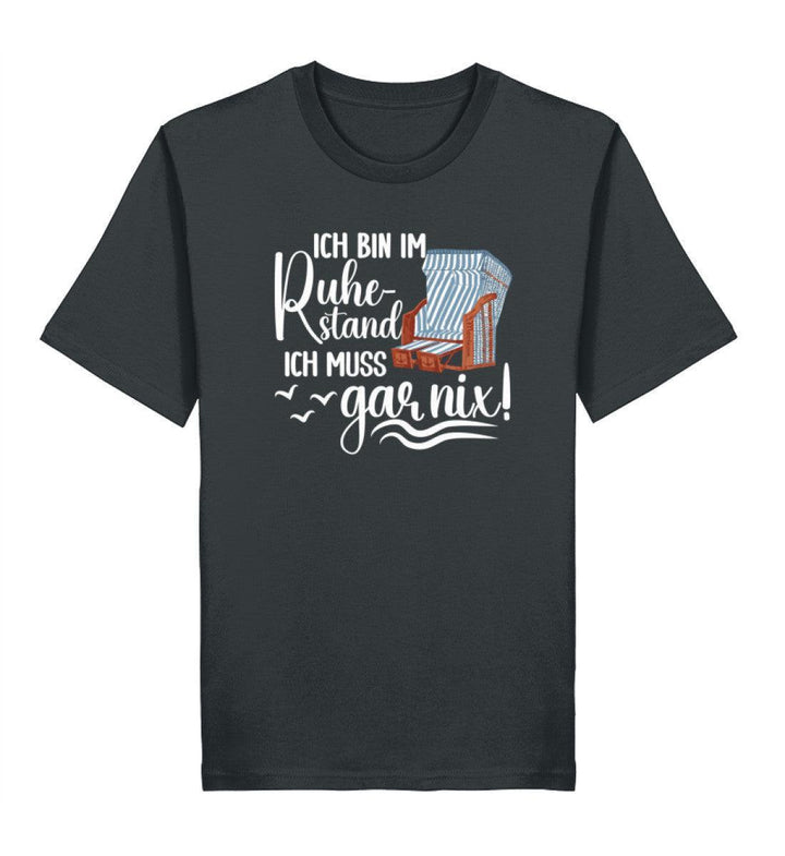Ich bin im Ruhestand gar nix · Herren Premium Bio T-Shirt-Herren Premium Bio T-Shirt-India Ink Grey-XS-Mooinzen