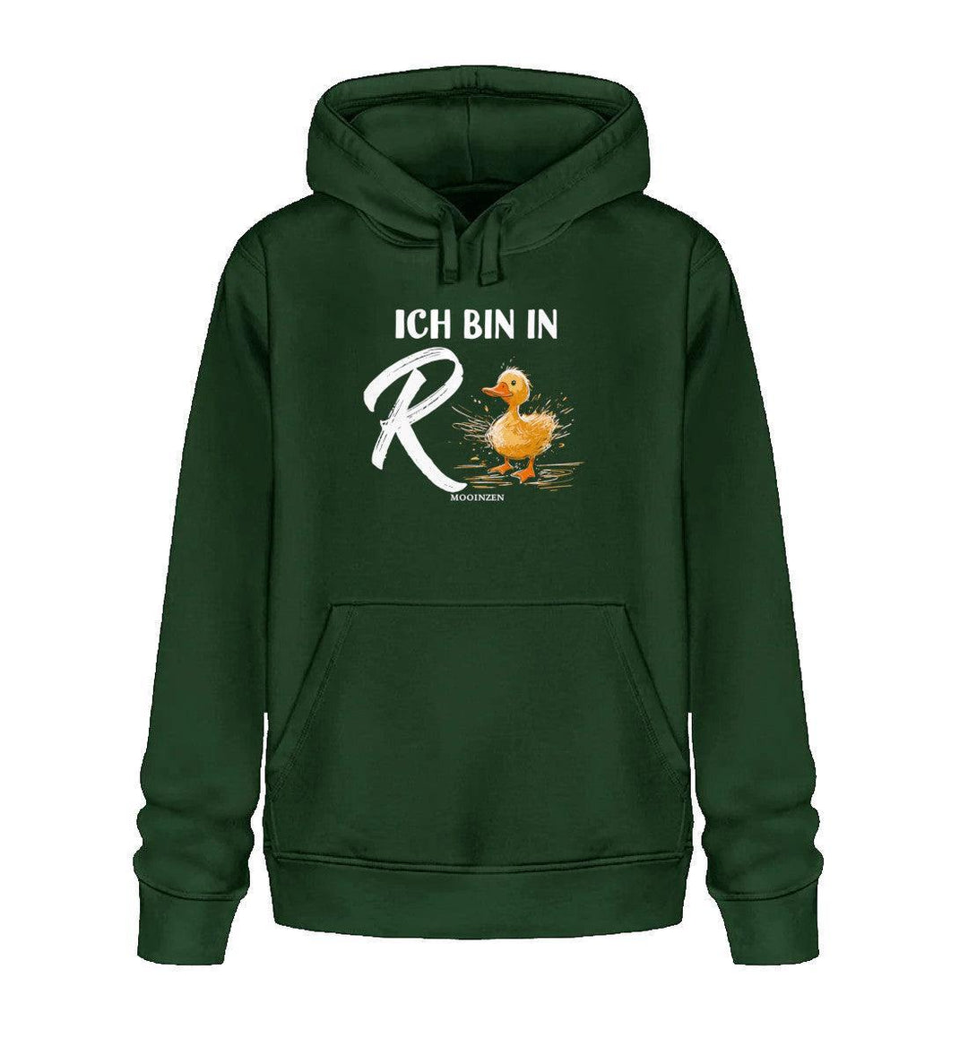 Ich bin in Rente Ente · Unisex Bio Hoodie-Unisex Bio Hoodie-Bottle Green-XS-Mooinzen