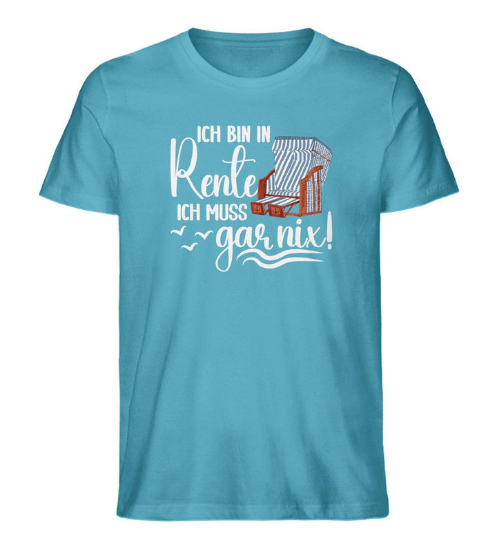Ich bin in Rente · Herren Premium Bio T-Shirt-Herren Premium Bio T-Shirt-Aqua Blue-XS-Mooinzen