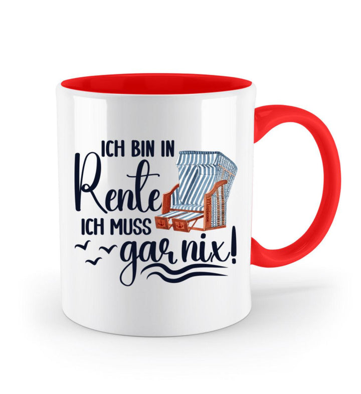 Ich bin in Rente · Keramiktasse Zweifarbig-Keramik Tasse zweifarbig-Mooinzen